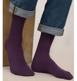 Bleu Forêt CHAUSSETTES COTON D'ÉGYPTE - Mauve - 2732$FH4
