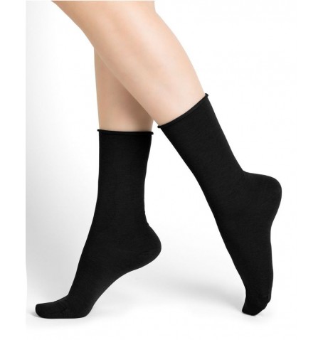 Bleu Forêt CHAUSSETTES LAINE FINE, INT. COTON - Noir - 6700$AR5
