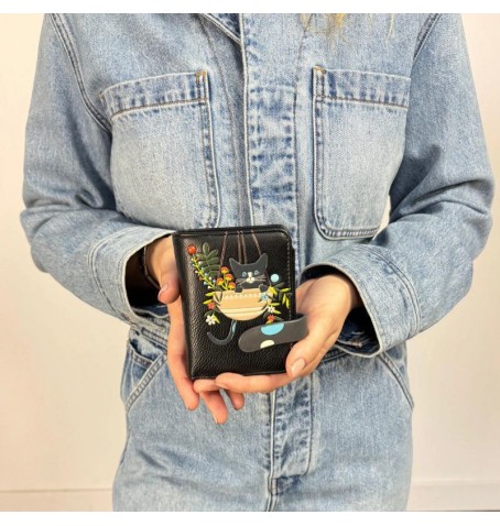 Espe BASKET PETIT PORTE-MONNAIE W-825C - Noir - BASKET S$BK