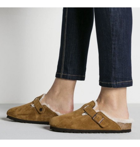 Birkenstock BOSTON VL SHEARLING 1001141 - Tan - BOSTONVL$08BIR