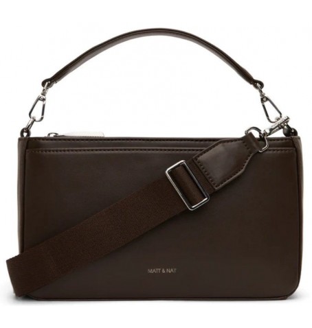 Matt & Nat FENNE VEGAN CROSSBODY BAG - Brun - FENNE$ESPRESSO