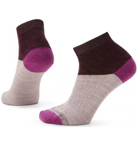 Smartwool EVERYDAY CABLE ANKLE BOOT - Bourgogne - SW001829$590