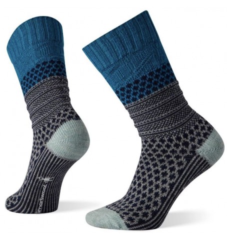 Smartwool EVERYDAY POPCORN CABLE CREW - Bleu - SW0SW793$E21