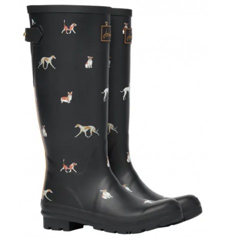 Joules WELLY PRINT BLKDOG 214784 - Noir - 214784$02JO