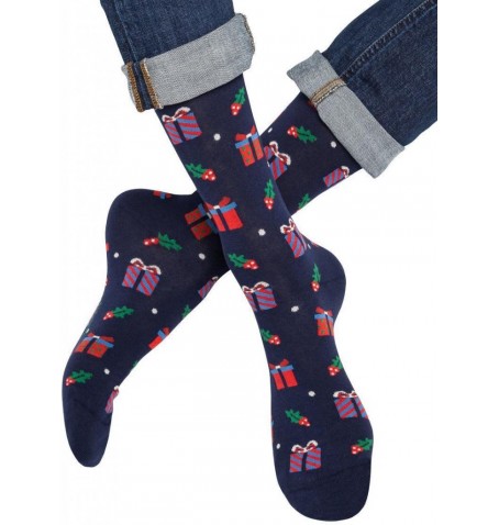 Bleu Forêt CHAUSSETTES CADEAUX - Bleu - 2288$JI8