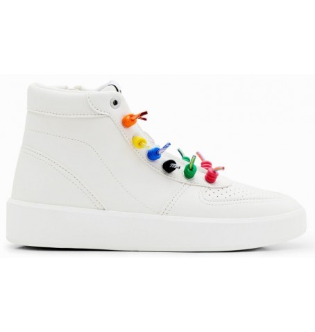 Desigual SHOES FANCY HIGH LACES 22WSKP03 - Blanc - 22WSKP03$14DE