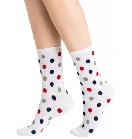 Bleu Forêt MICRO-MODAL & CACHEMIRE POIS - Blanc - 6260$DD7