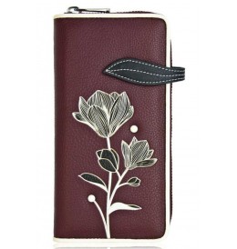 Espe RFID CLUTCH WALLET WINE - Bourgogne - MAGNOLIARFID$06