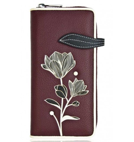 Espe RFID CLUTCH WALLET WINE - Bourgogne - MAGNOLIARFID$06