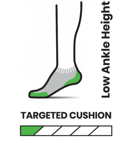 Smartwool RUN ZERO CUSHION LOW ANKLE - Bleu - SW001670$810