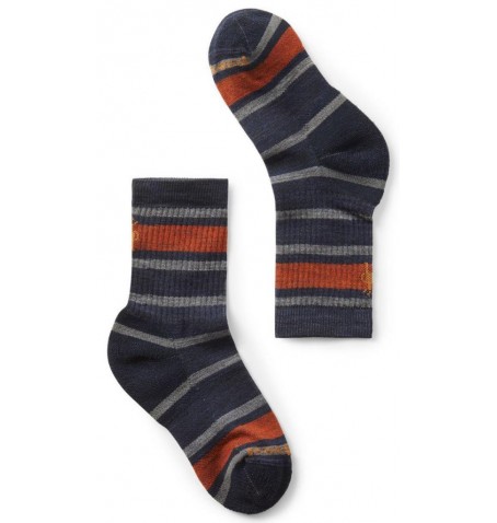 Smartwool KIDS' HIKE LIGHT CUSHION STRIPED - Bleu - SW001693$092