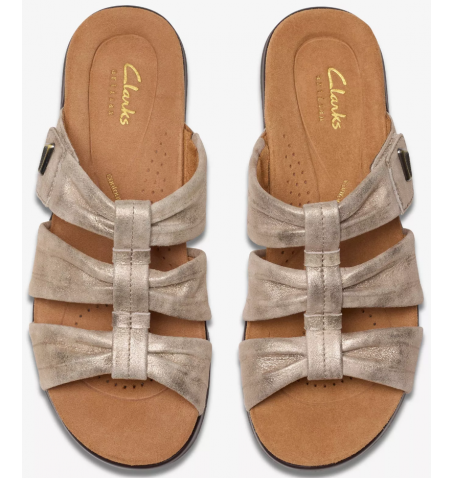 Clarks KITLY SLIDE 26181444 - Metallic Gold - KITLYSLIDE$17C