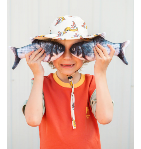 Headster Kids GONE FISHING BOONIE HAT - Beige - HTBTSP2536$745