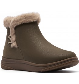 Clarks BREEZE FUR 26184182 - Green khaki - BREEZEFUR$11C