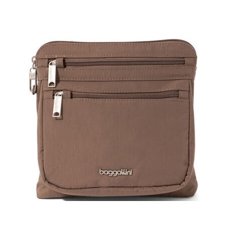 Baggallini ACB921 SECURTEX ANTI-THEFT CROSSBODY - Taupe - ACB921$B0220