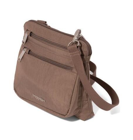Baggallini ACB921 SECURTEX ANTI-THEFT CROSSBODY - Taupe - ACB921$B0220