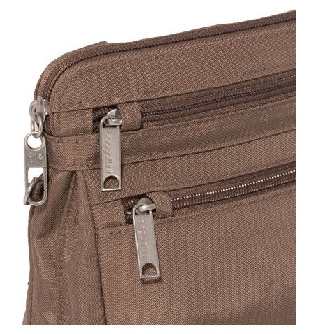 Baggallini ACB921 SECURTEX ANTI-THEFT CROSSBODY - Taupe - ACB921$B0220