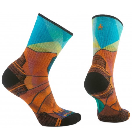 Smartwool HIKE TARGETED CUSHION CREW - Jaune - Orange - SW002688$L17