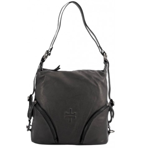 The trend 4350073 LIMONCINA LEATHER BAG - Black - 4350073$80
