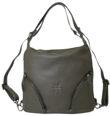 The trend 4350073 LIMONCINA LEATHER BAG - Green khaki - 4350073$250