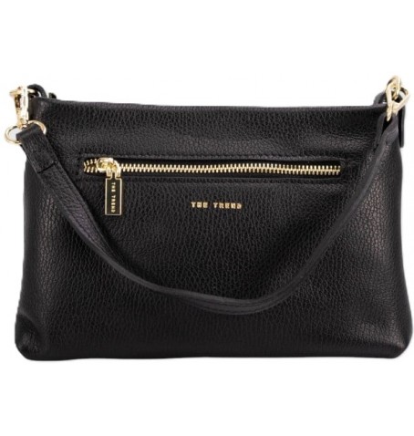 The trend 130813 ACACIA LEATHER BAG - Black - 130813$80