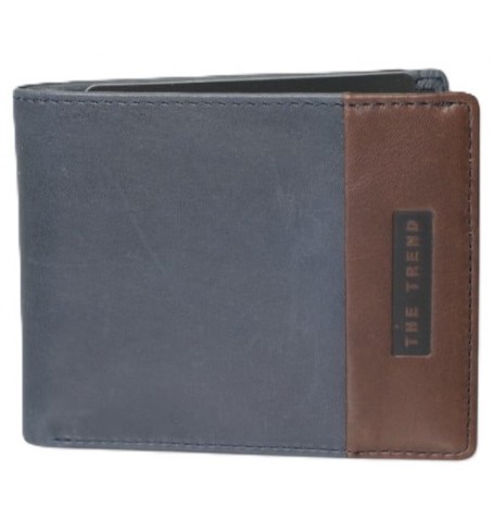 The trend 6057076 PORTEFEUILLE CUIR ITALIEN - Bleu - 6057076$66