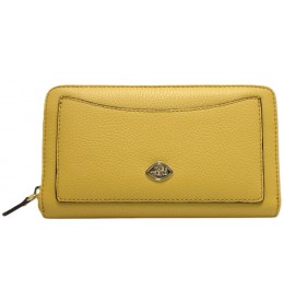The trend 2468176 ITALIAN LEATHER WALLET - Yellow orange - 2468176$10