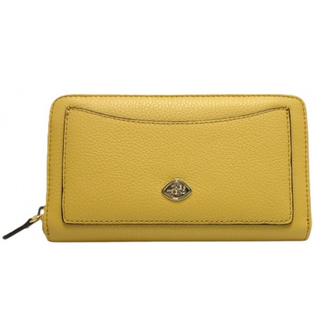 The trend 2468176 ITALIAN LEATHER WALLET - Yellow orange - 2468176$10