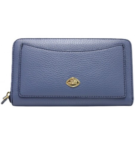 The trend 2468176 ITALIAN LEATHER WALLET - Blue - 2468176$100
