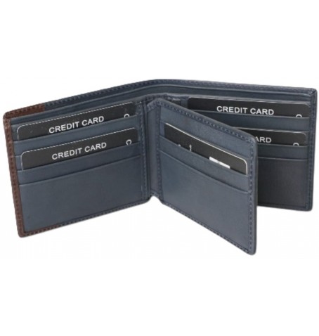 The trend 6057140 PORTEFEUILLE CUIR ITALIEN - Bleu - 6057140$66