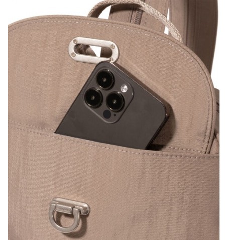 Baggallini CDP964 COASTAL FLIP LOCK DAY PACK - Silver Grey - CDP964$18