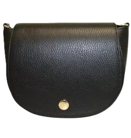 The trend 136545 GARDENIA ITALIAN LEATHER BAG - Black - 136545$80
