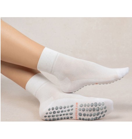 Bleu Forêt SOCQUETTES ANTI-DERAPANTES - Blanc - 6521$DD7